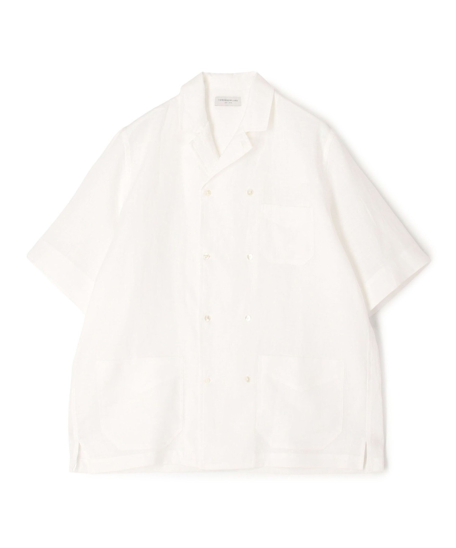 Linen double-breasted hard sleeve shirt (хафслив)