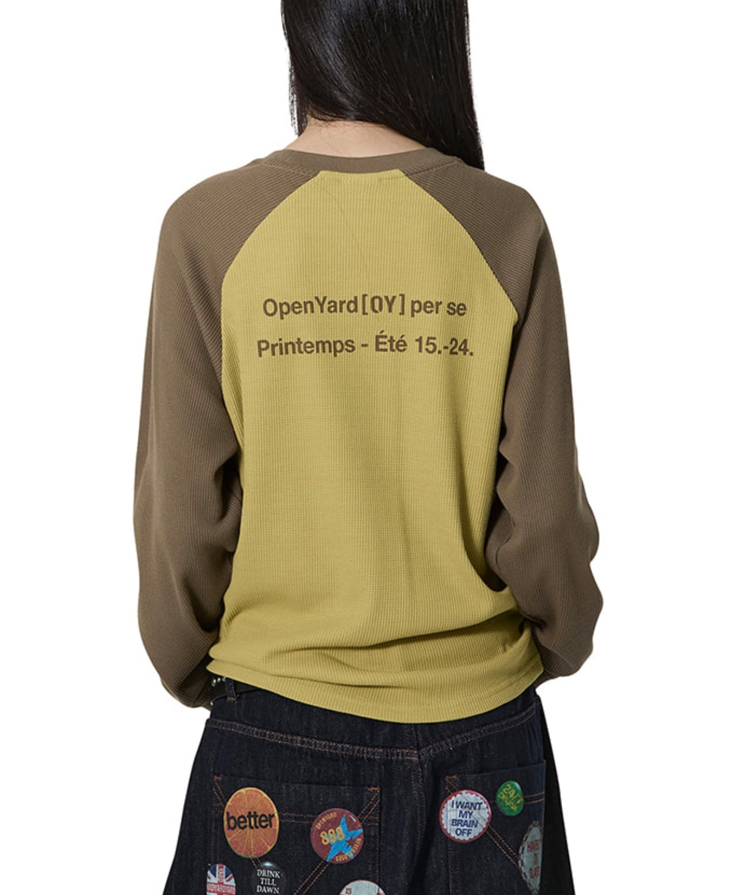 Openyard/オープンヤード』WAFFLE RAGLAN LONG SLEEVE TEE/ワッフル