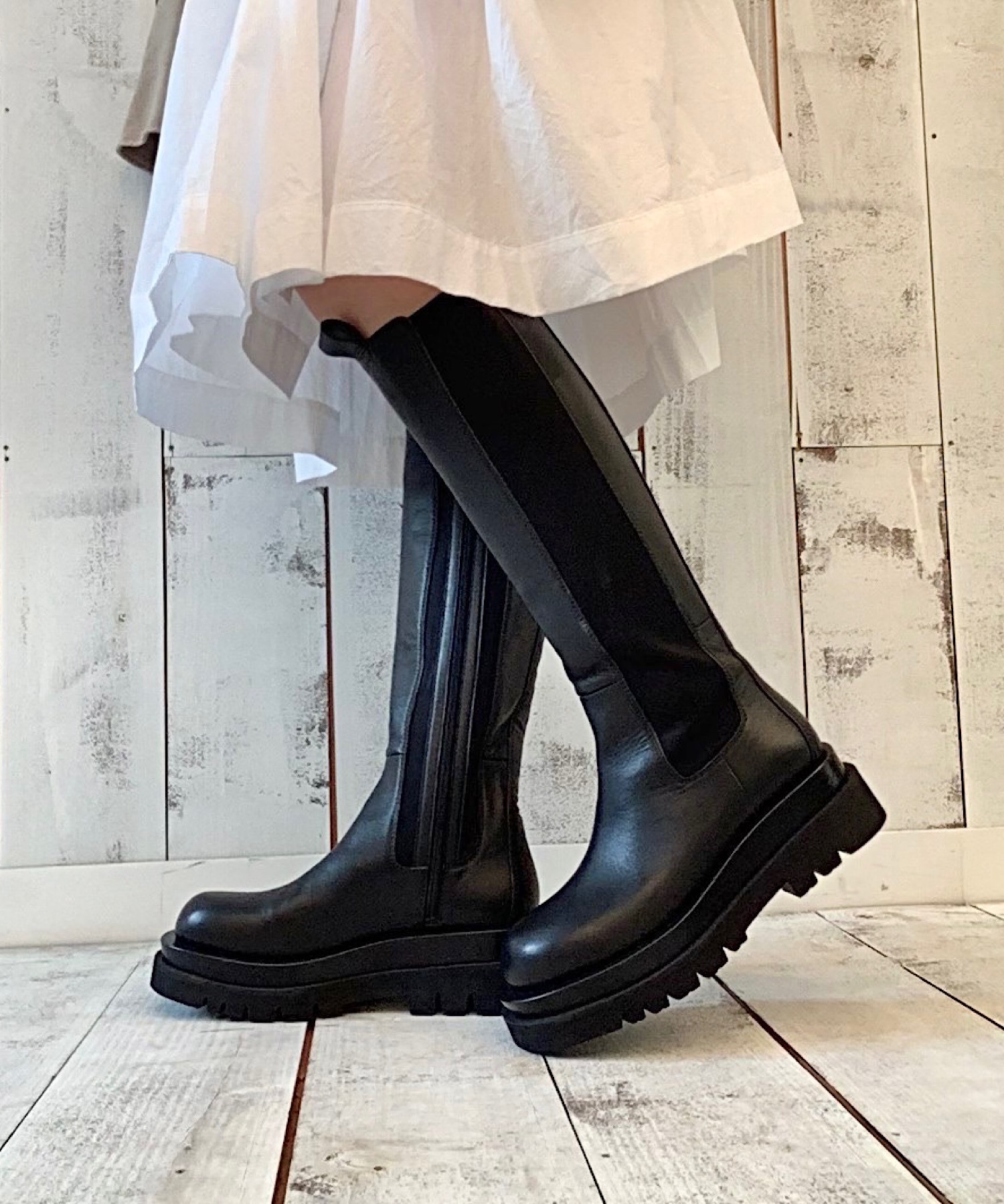 ダブルソール サイドゴアロングブーツ Jeffrey Campbell│Jeffrey Campbell OFFICIAL ONLINE STORE  （ジェフリーキャンベル）OFFICIAL ONLINE STORE公式通販