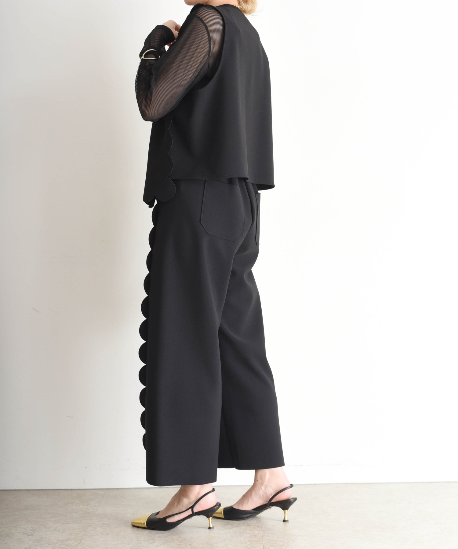 新品　今季　エイミーロウ　Eimee Law ベスト ジレ スカラップベスト スカラップベスト Eimee Law│Eimee Law & LHELBIE 公式