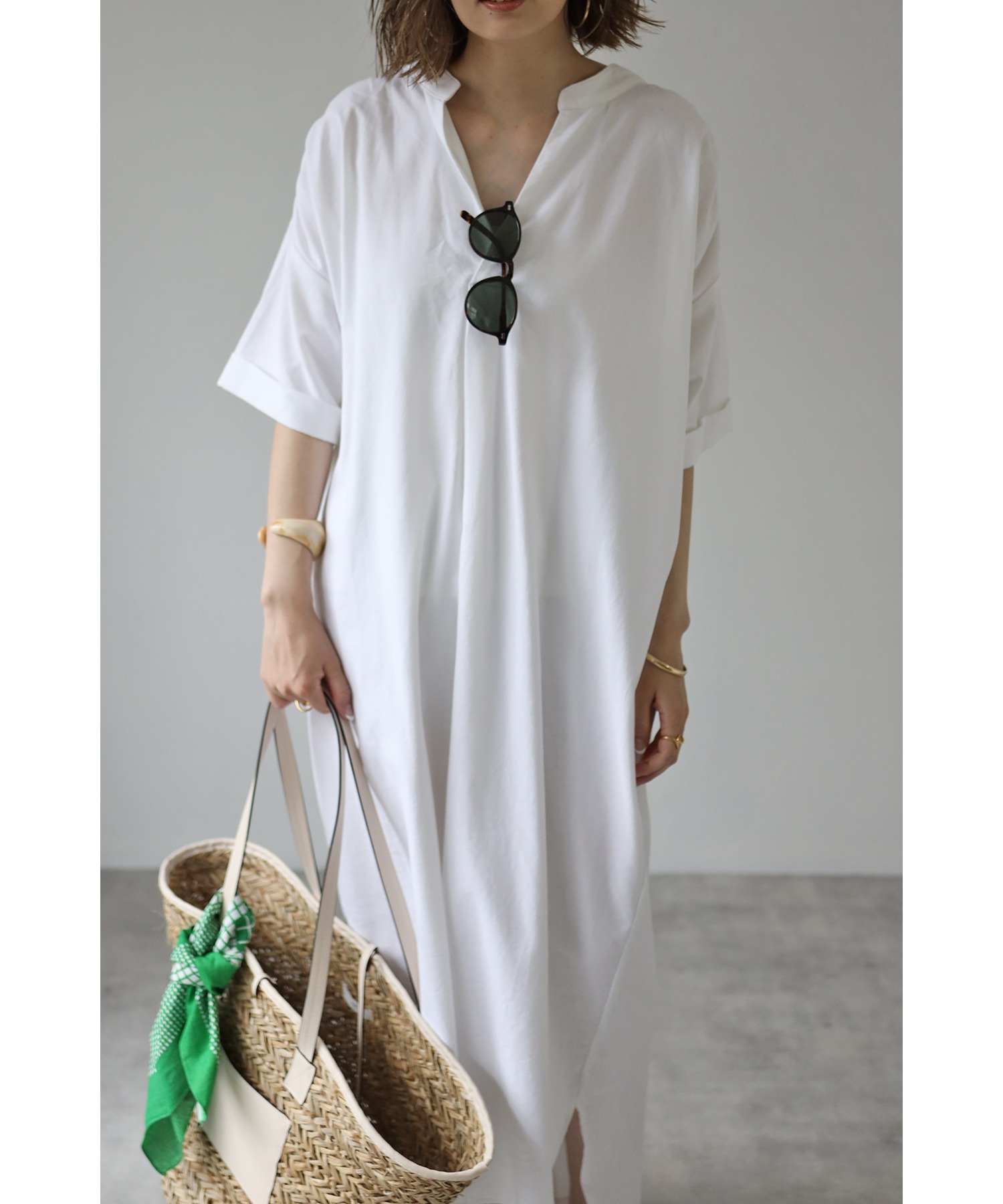 model：H158 着用サイズ：FREE