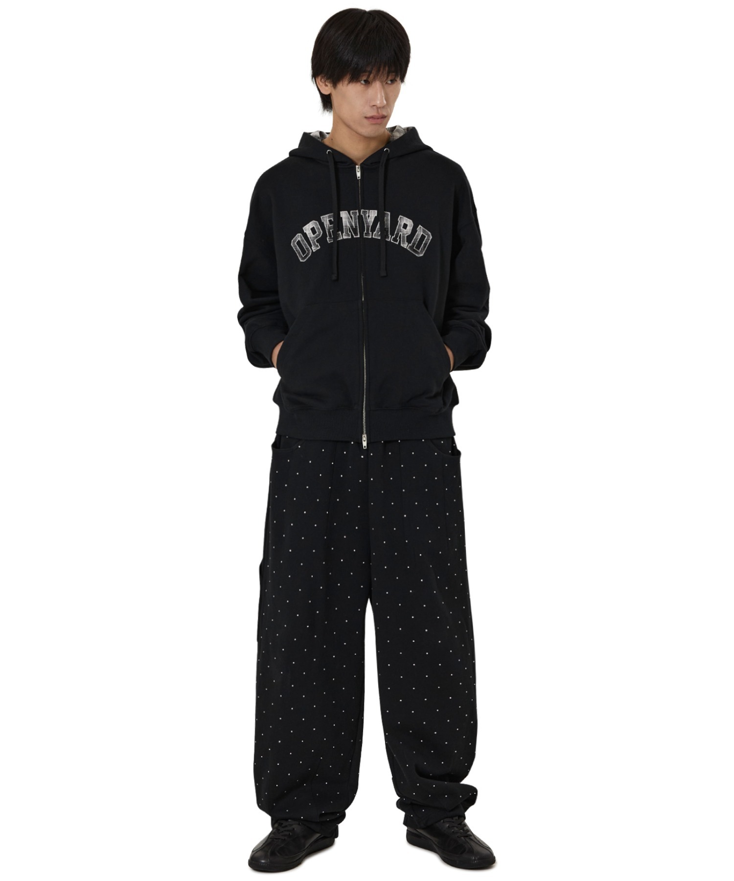 OY/オーワイ』FLANNEL CHECK LOGO HOODIE ZIP UP/フランネルチェック