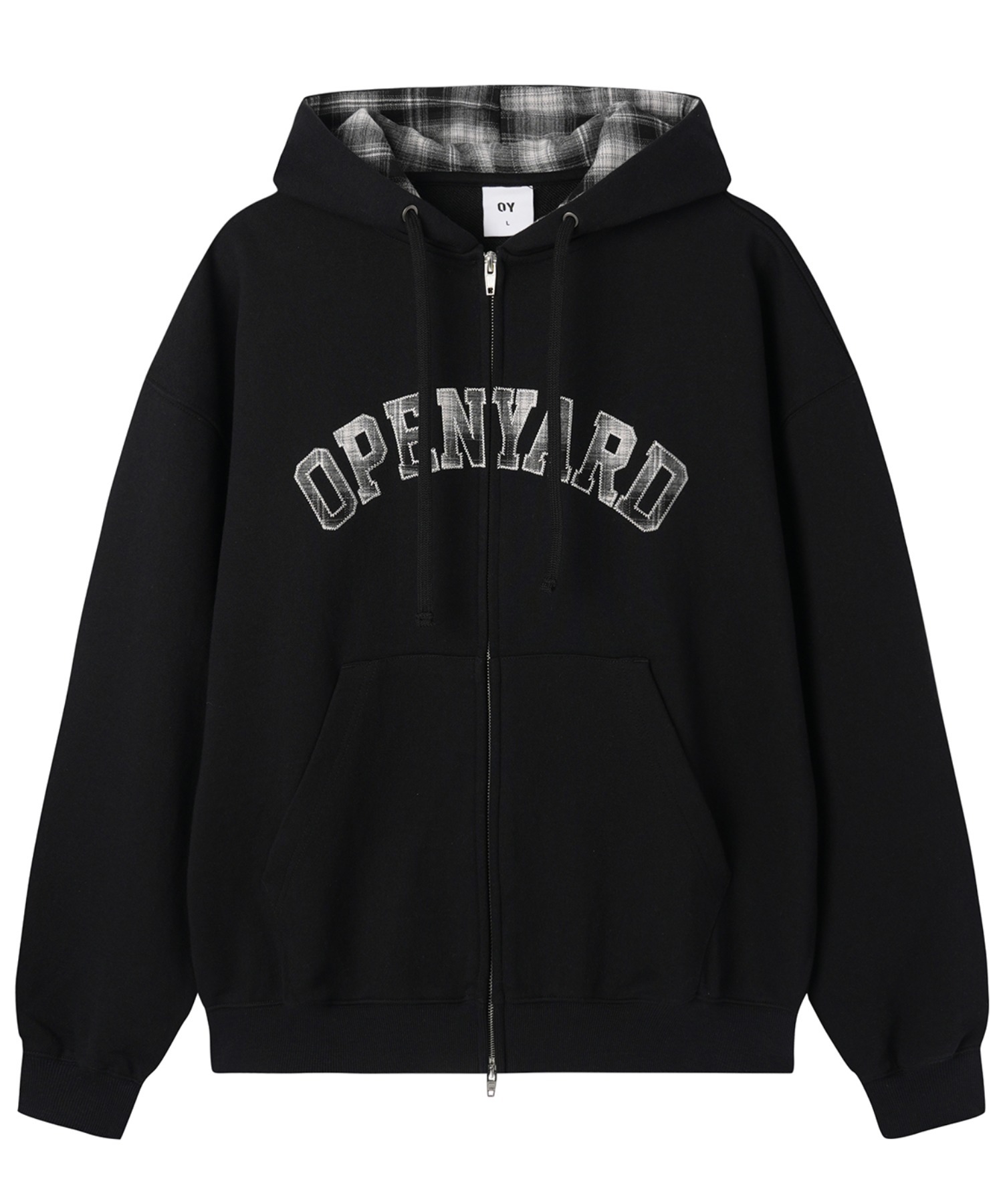 OY/オーワイ』FLANNEL CHECK LOGO HOODIE ZIP UP/フランネルチェック