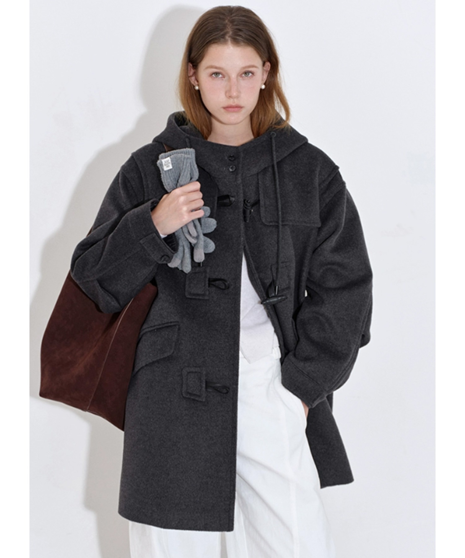 フード付き ウールダッフルミドルコート FD25W023【Fano Studios