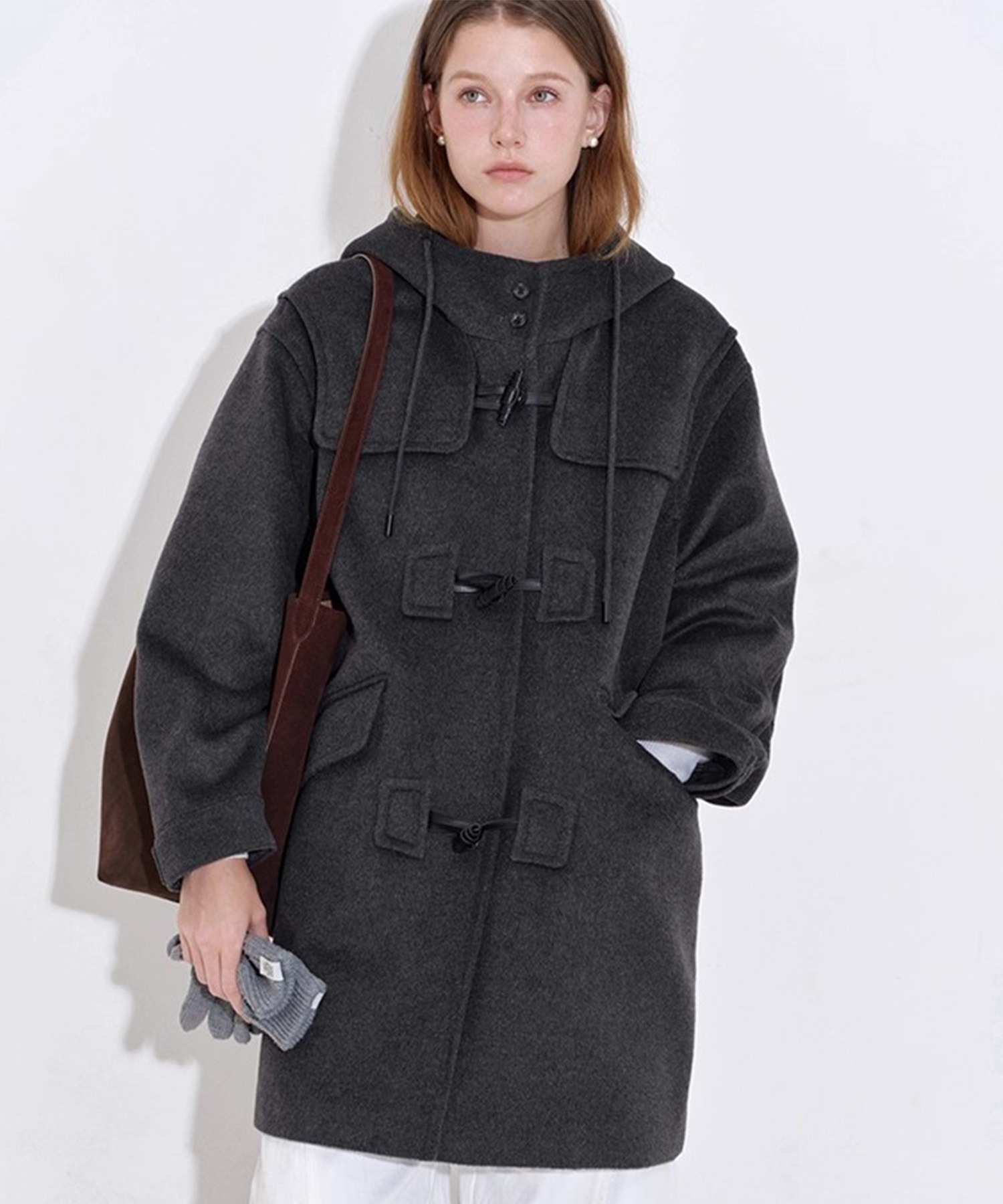 フード付き ウールダッフルミドルコート FD25W023【Fano Studios