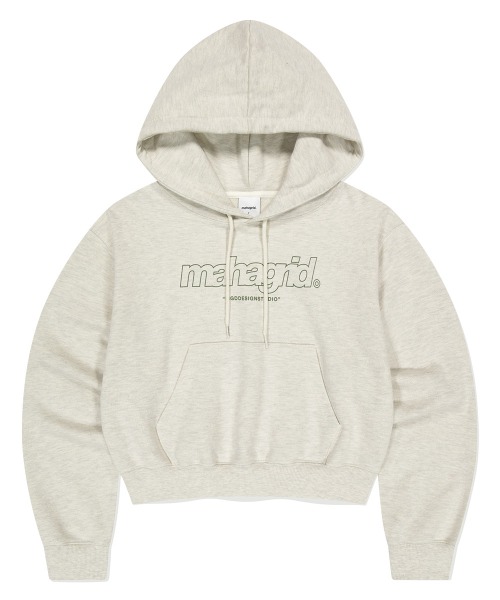 MAHAGRID／THIRD LOGO プルオーバー THIRD LOGO CROP HOODIE [BROWN] - MAHAGRID