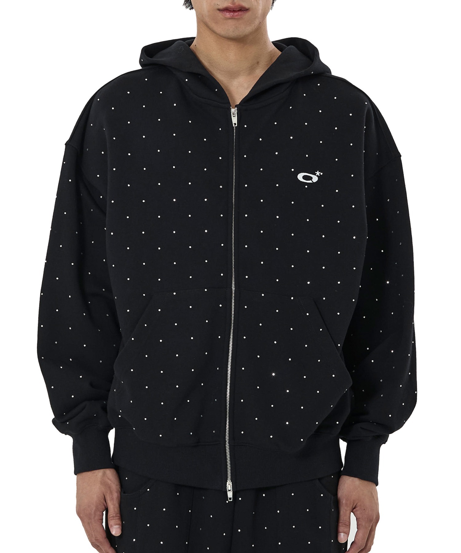 OY/オーワイ』CRYSTAL DOT HOODIE ZIP UP/クリスタルドットジップ