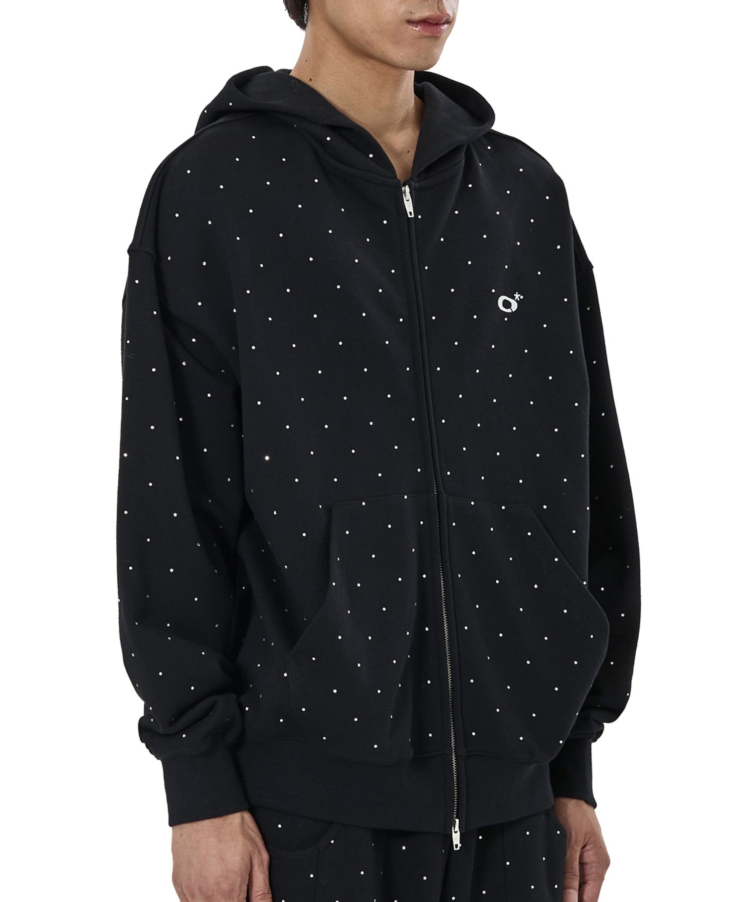 OY/オーワイ』CRYSTAL DOT HOODIE ZIP UP/クリスタルドットジップ