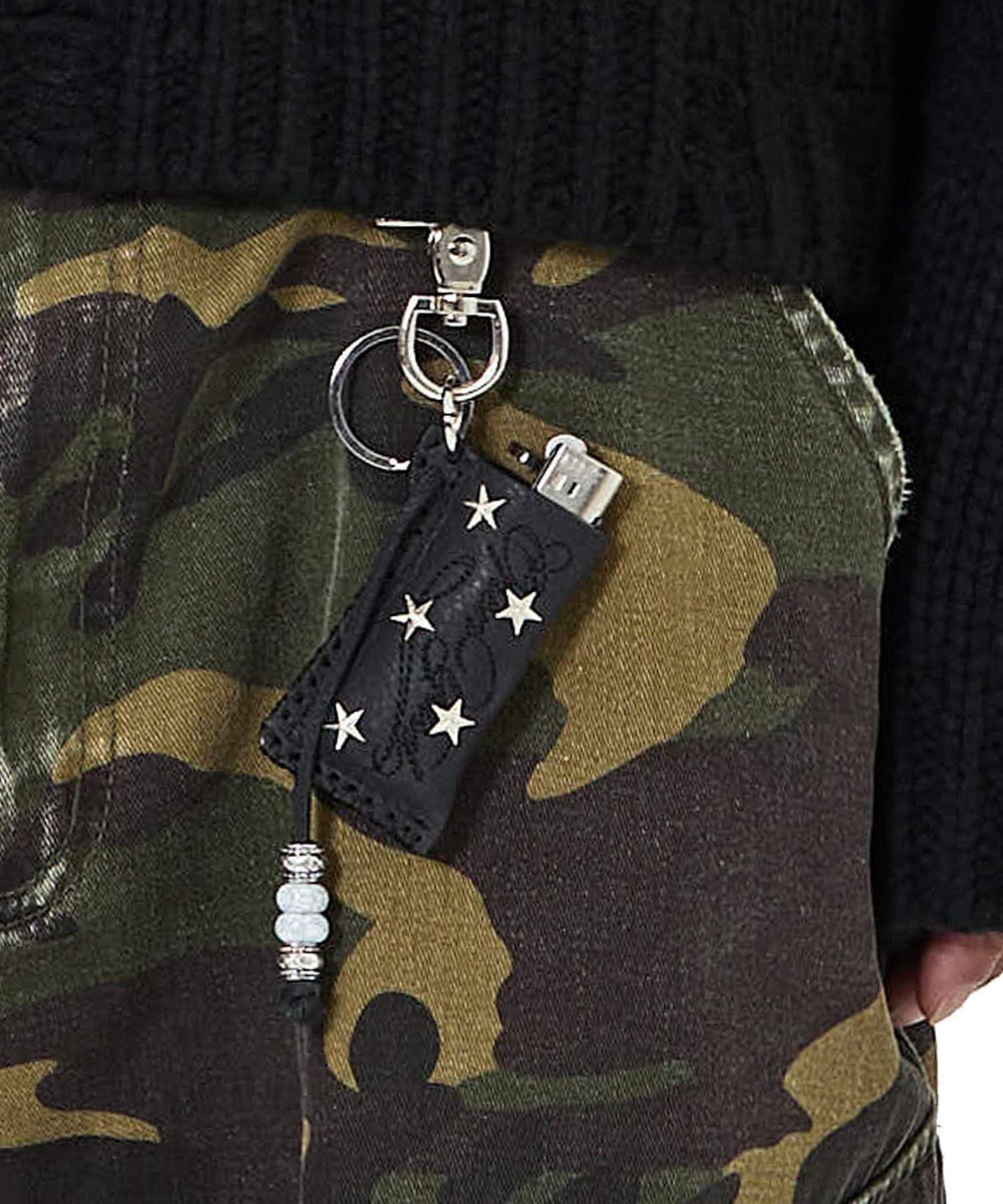 OY/オーワイ』STAR STUD LIGHTER CASE KEYRING/スタースタッドレザー