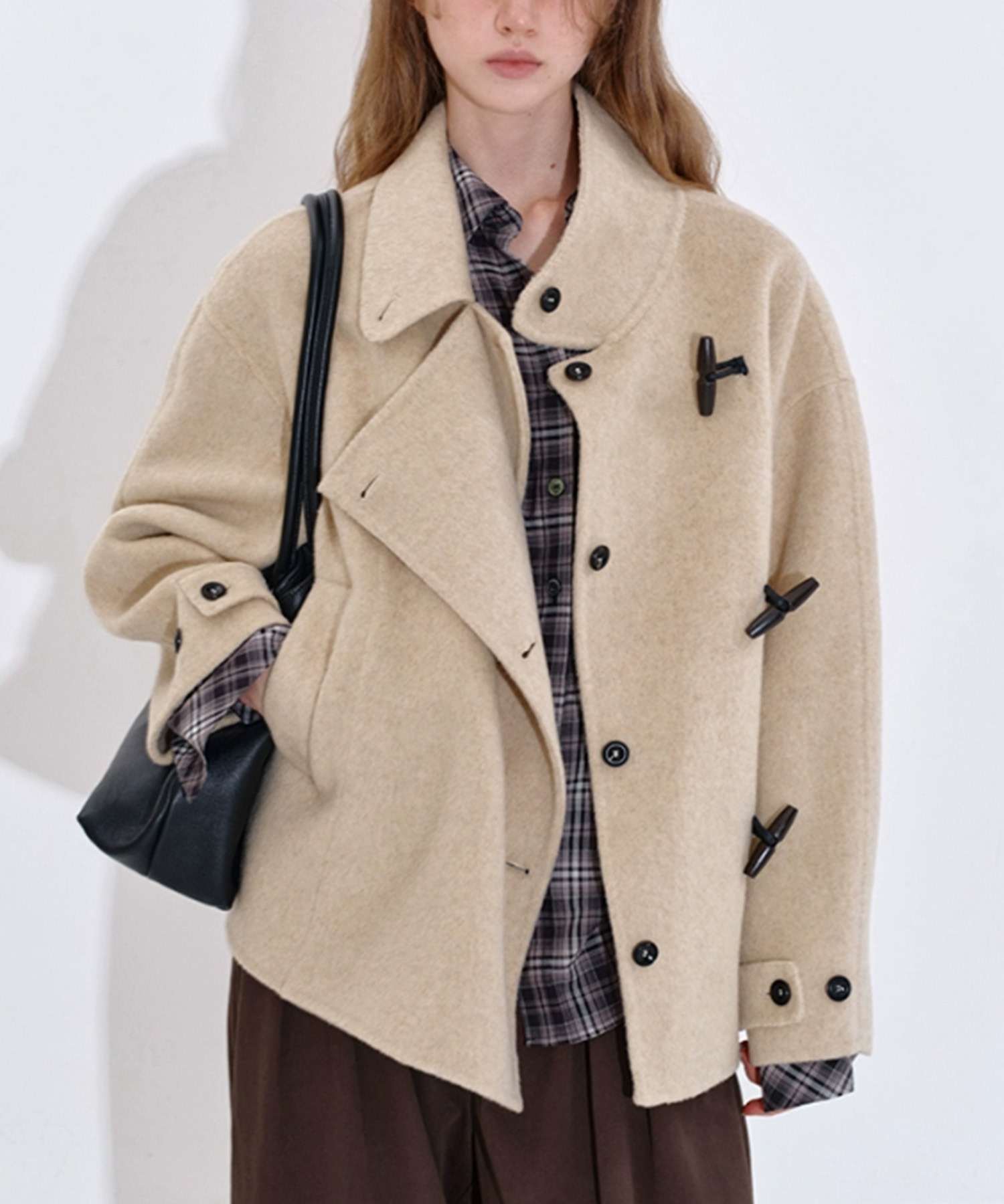 ダブルフェイス ウールハーフコート FD25W114【Fano Studios】【2025AW