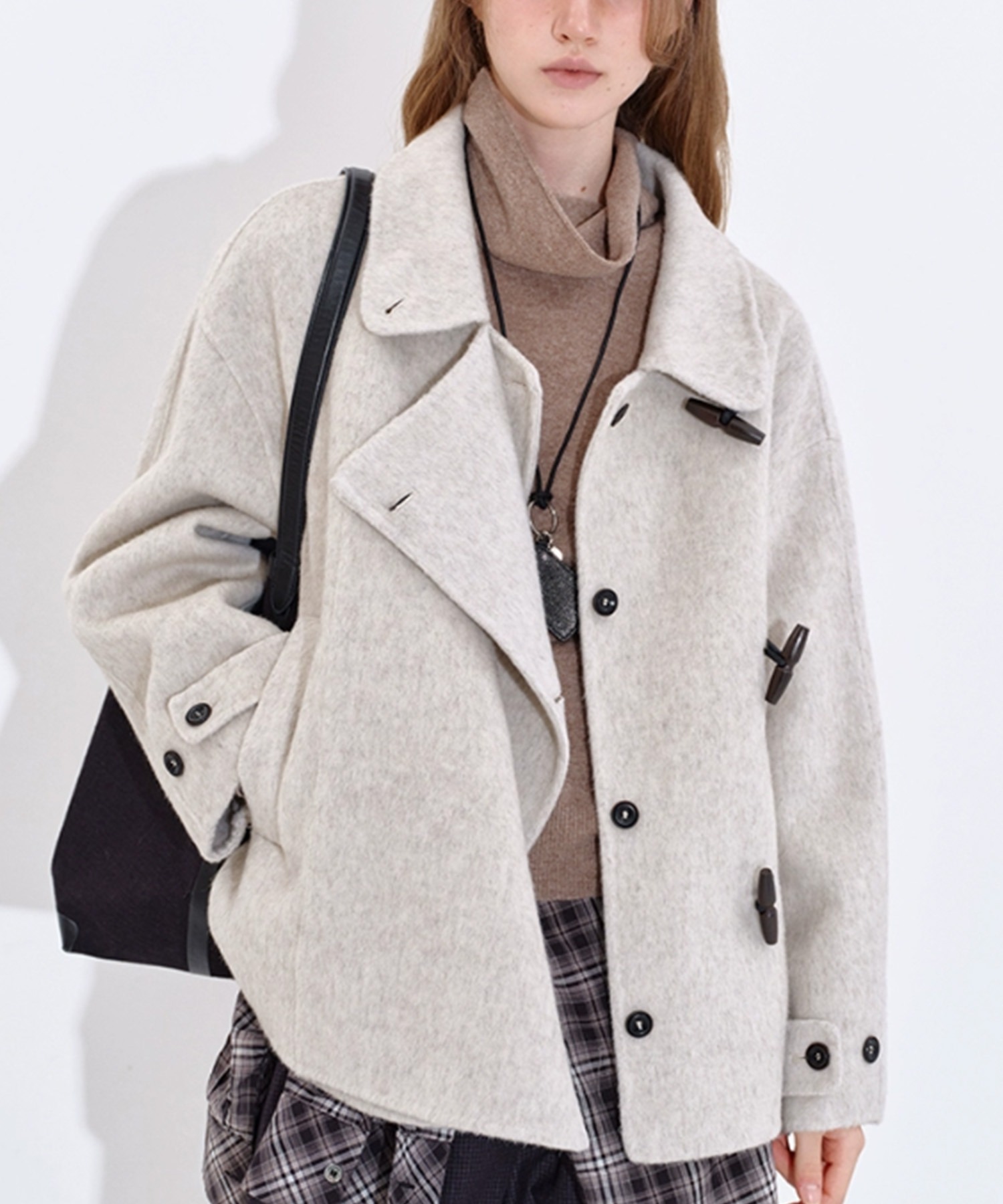 ダブルフェイス ウールハーフコート FD25W114【Fano Studios】【2025AW