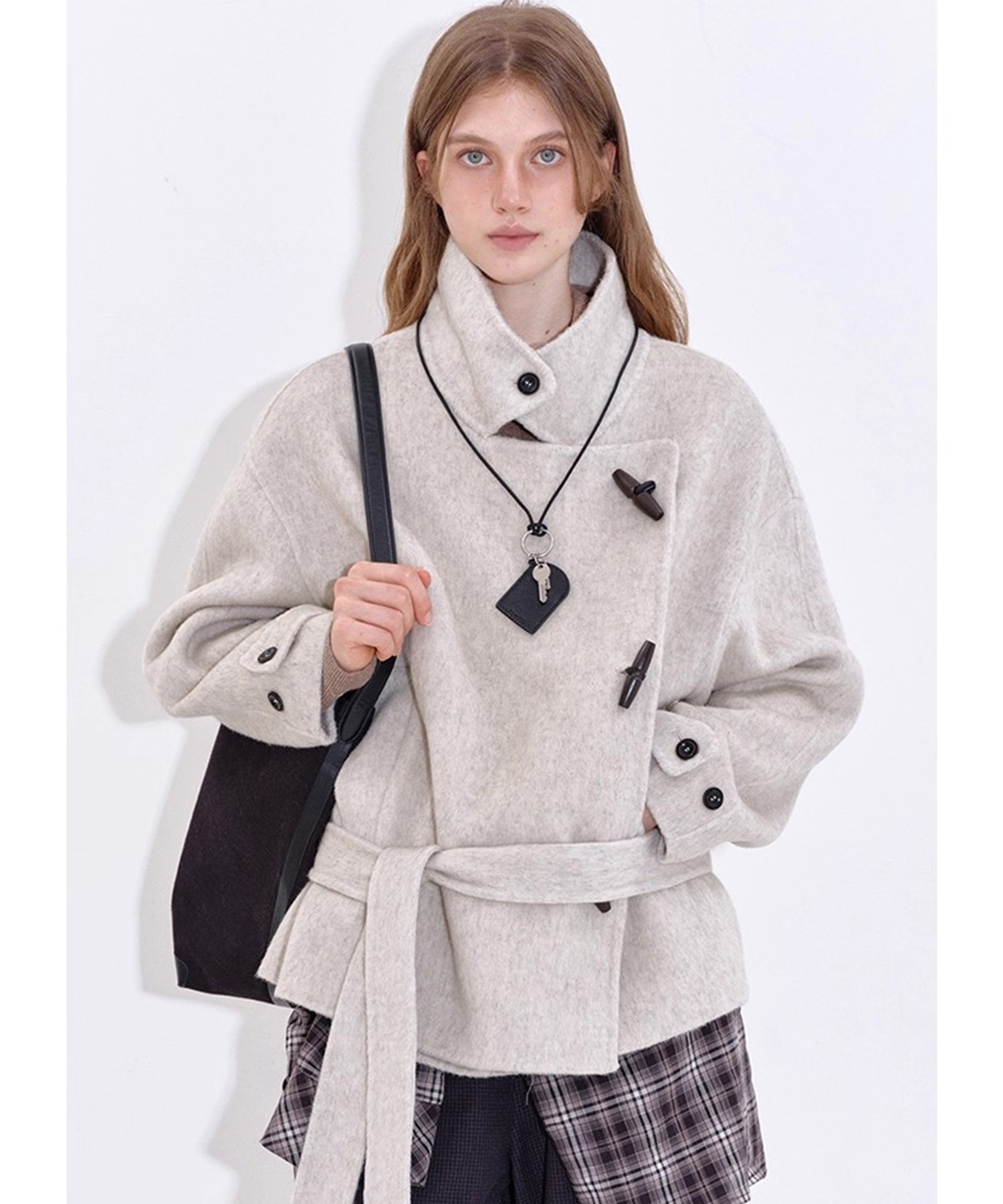 ダブルフェイス ウールハーフコート FD25W114【Fano Studios】【2025AW