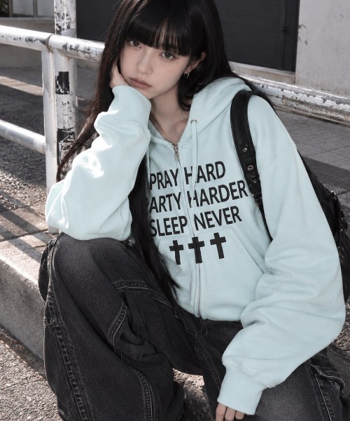 Openyard/オープンヤード』PRAY HARD HOODIE ZIP UP/プレイハード