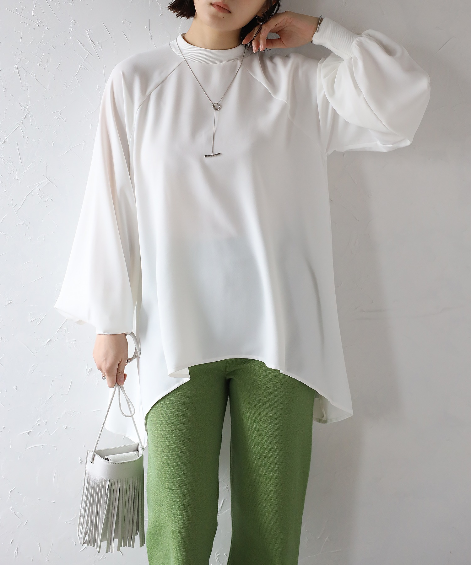 model：H163 着用サイズ：FREE