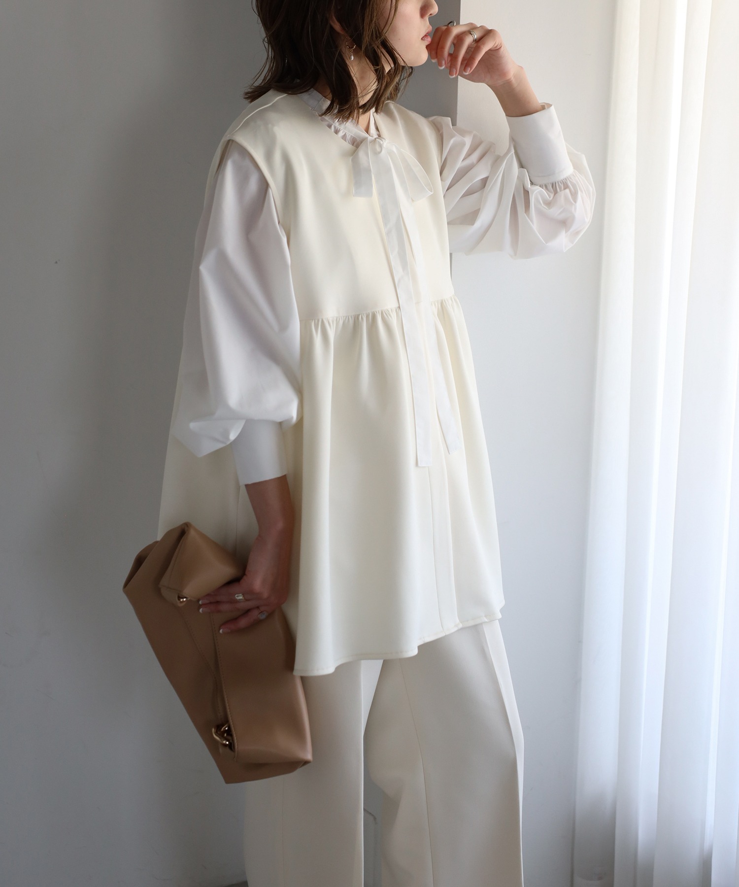 model：H158 着用サイズ：FREE