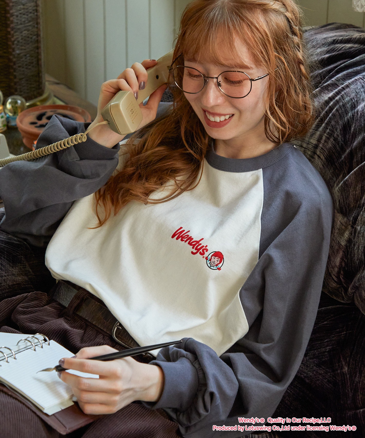 Wendy's】別注 ウェンディーズ ヴィンテージプリント ラグラン