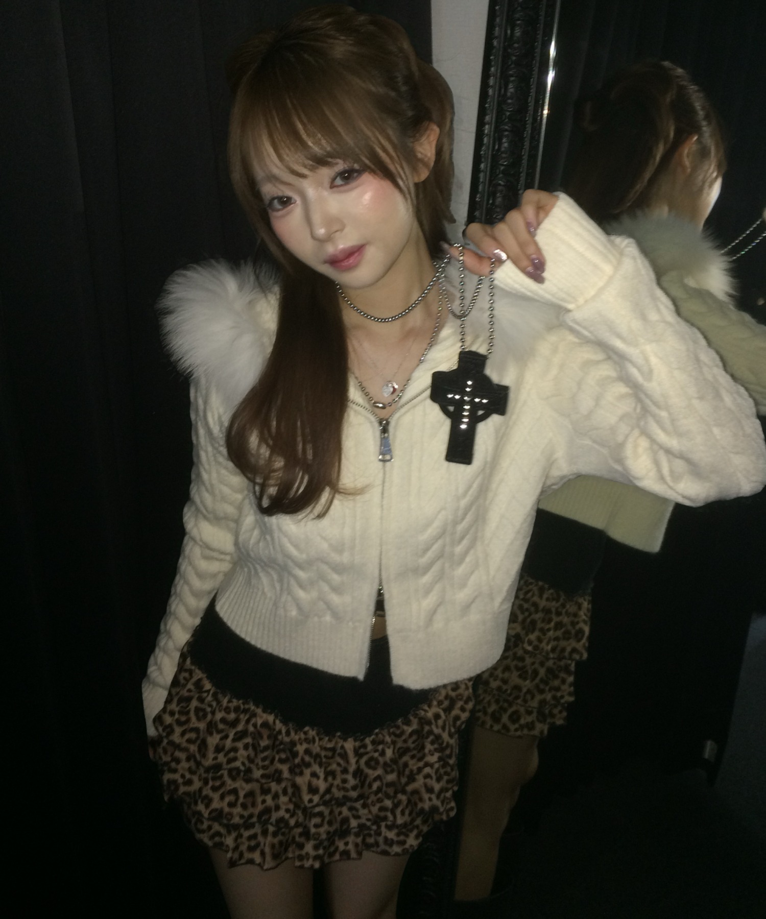 A'GEM/9 × .kom 『.kom/ドットケーオーエム』ファーZIPUPニット