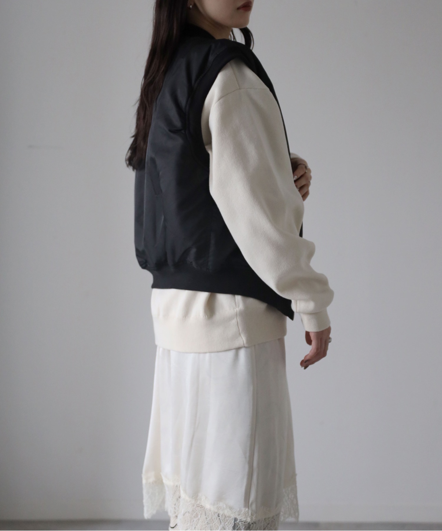 model：164cm. 着用サイズ：FREE
