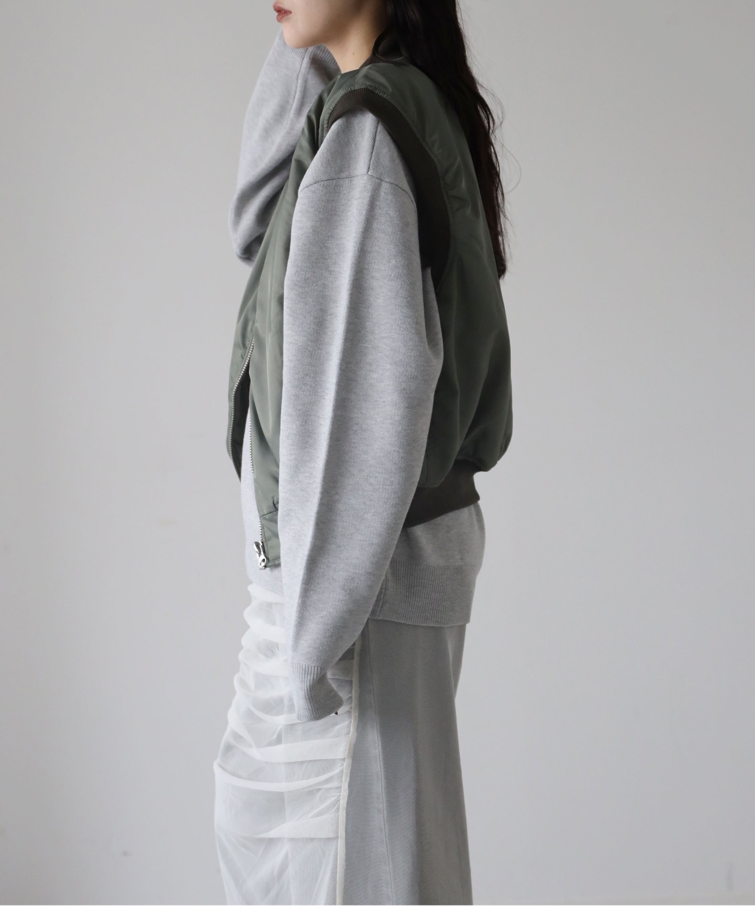 model：164cm. 着用サイズ：FREE