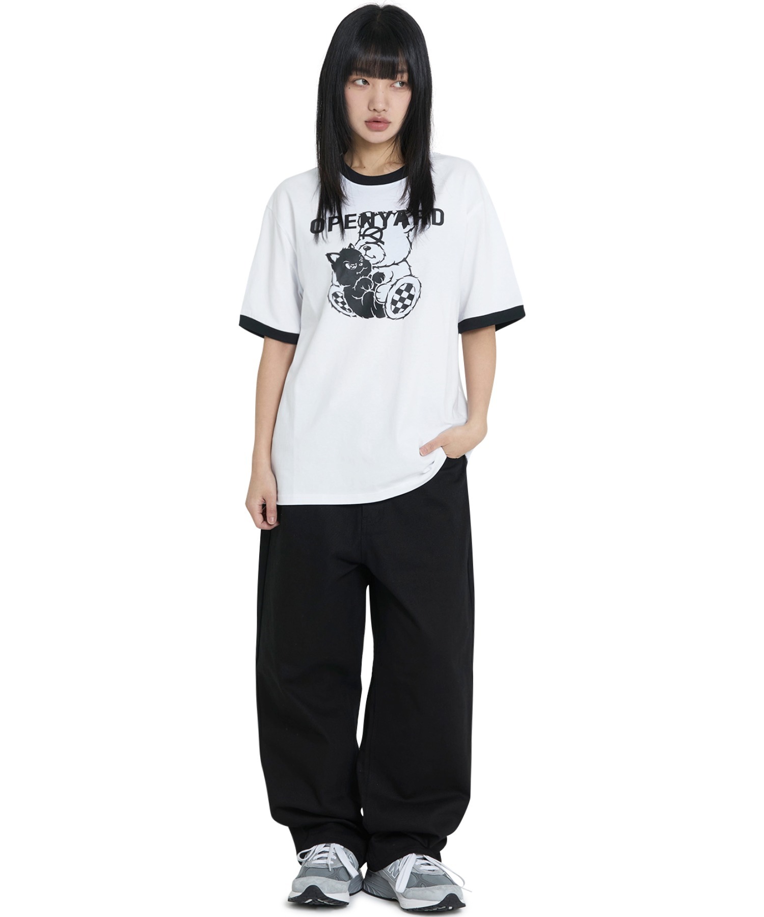 ★OY★ ODOLLY COTY RINGER TEE - WHITE★正規品/韓国直送料込 OY/オーワイ』 ODOLLY COTY RINGER TEE/オードリーコティ
