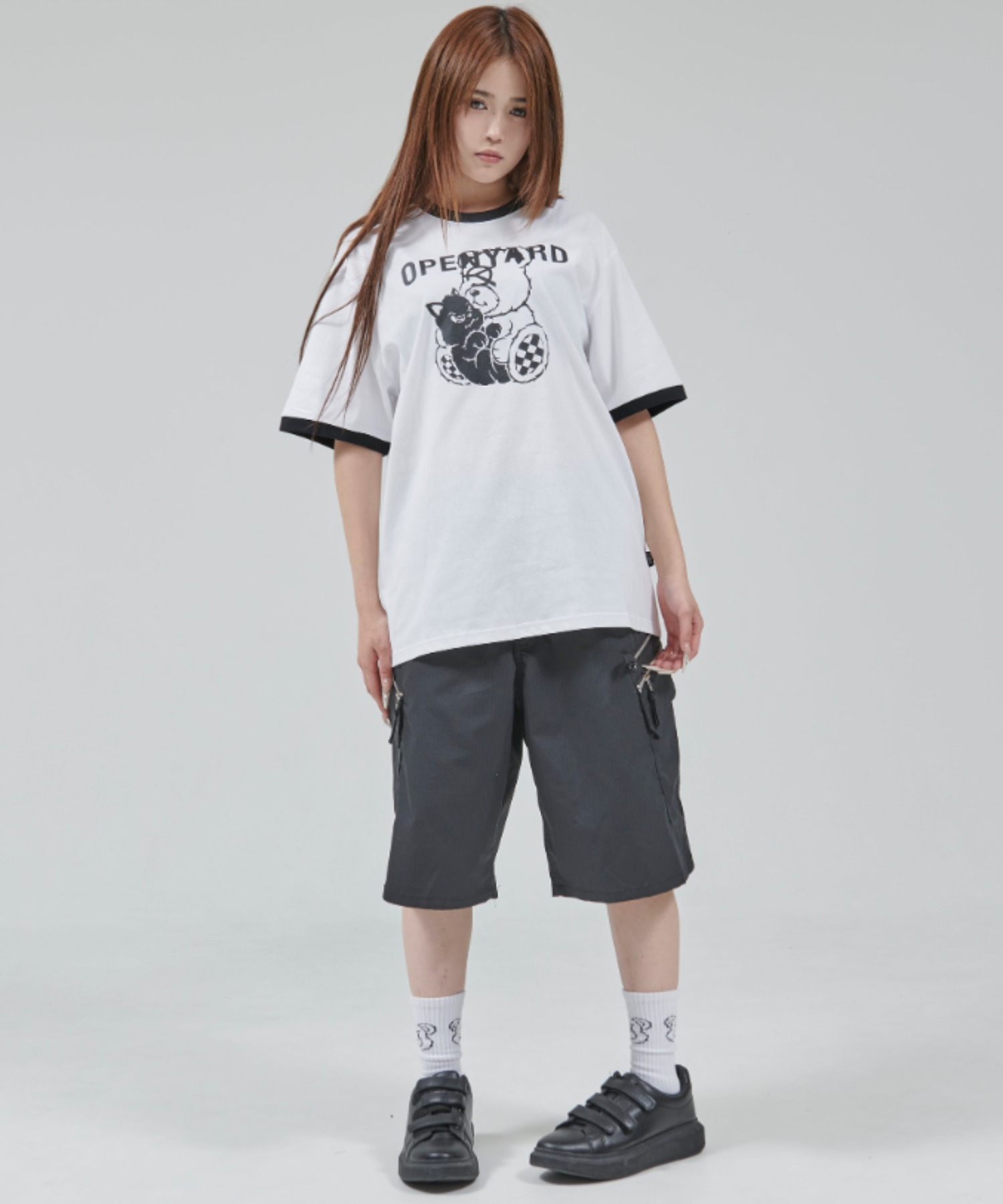★OY★ ODOLLY COTY RINGER TEE - WHITE★正規品/韓国直送料込 OY/オーワイ』 ODOLLY COTY RINGER TEE/オードリーコティ
