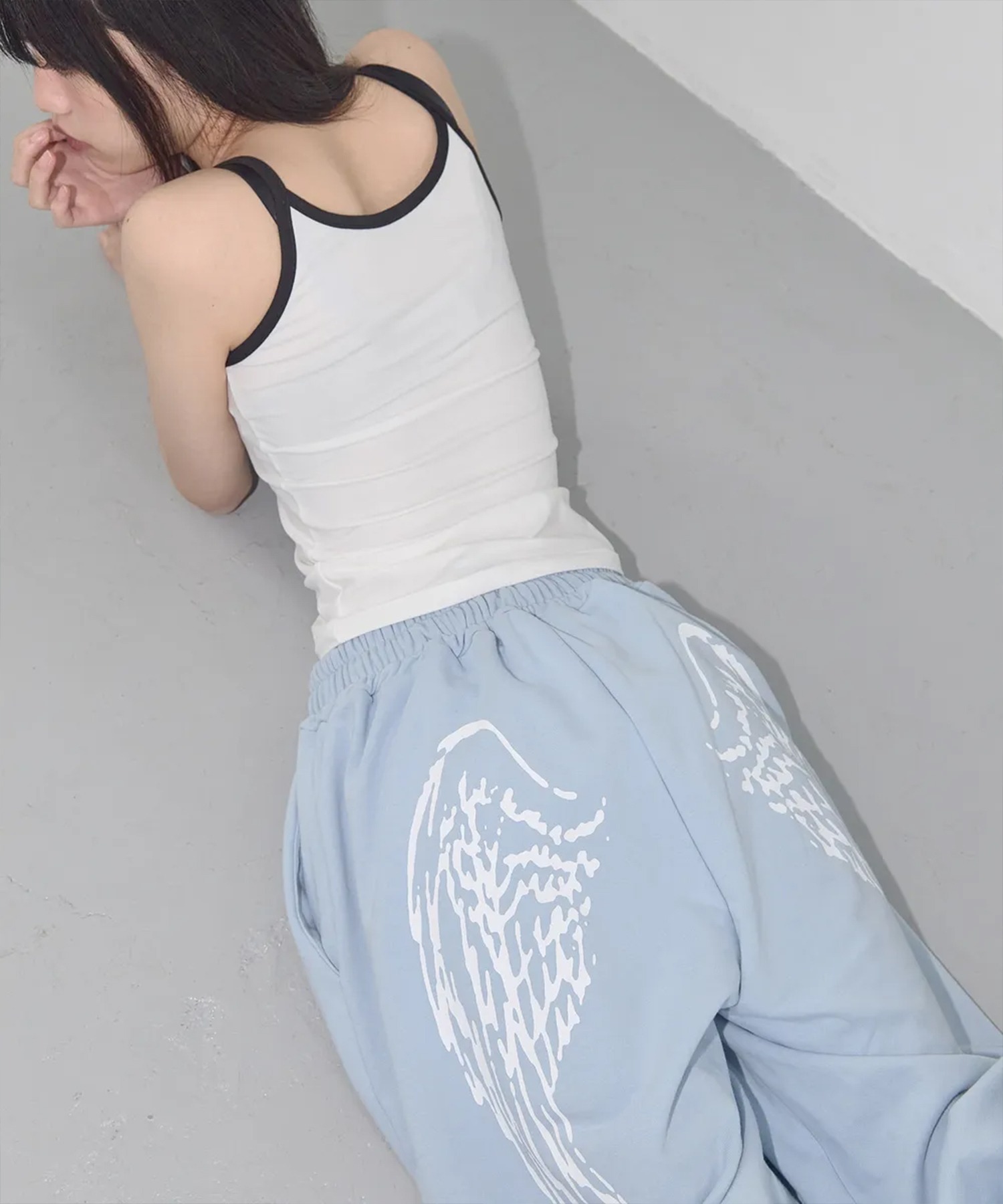 【FANCY CLUB】★韓国大人気★Angel Vintage Sweatpants★追跡付 A'GEM/9 × .kom 『 FANCY CLUB/ファンシークラブ』 ANGEL