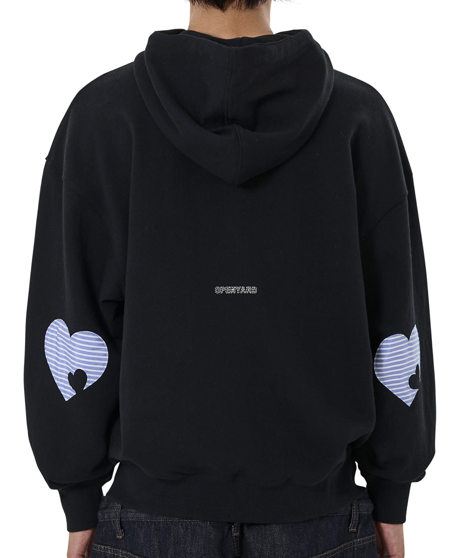OY/オーワイ』STRIPE PATCH HOODIE ZIP UP/ストライプパッチジップ