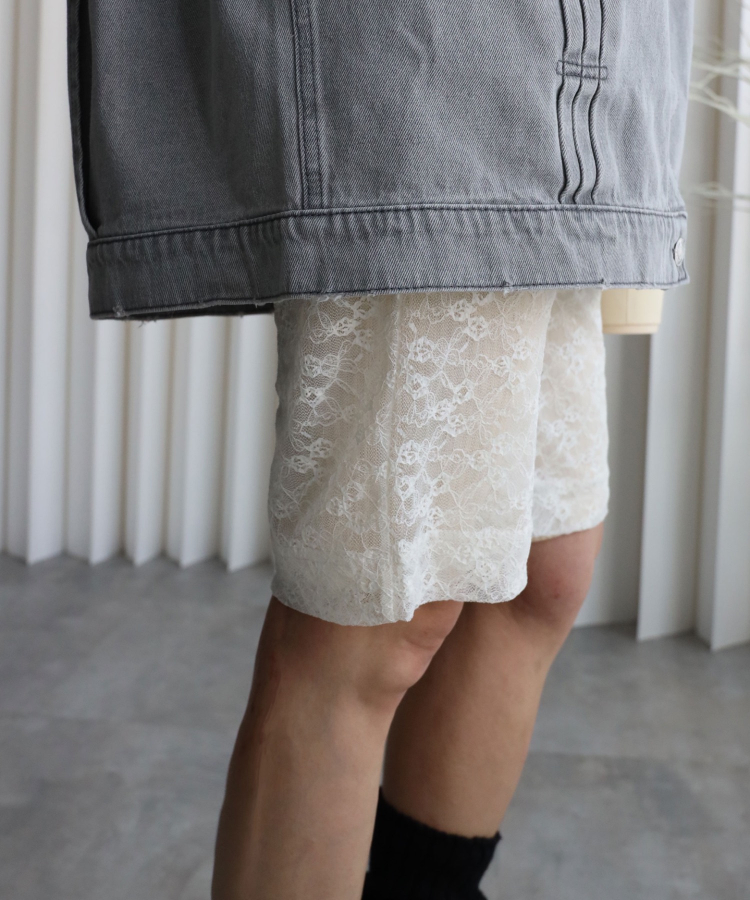 model：155cm. 着用サイズ：FREE
素材：レース