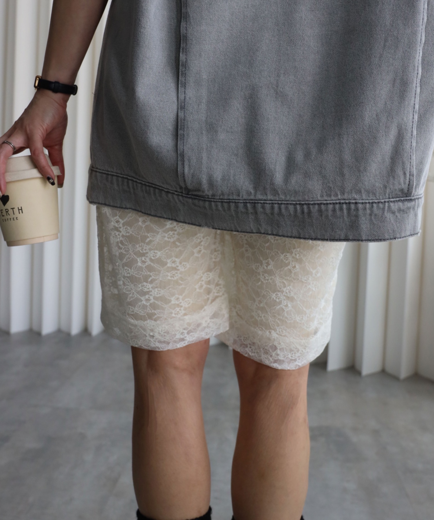 model：155cm. 着用サイズ：FREE
素材：レース