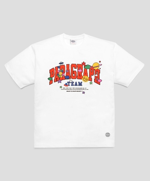 paragraph/パラグラフ』SMILE HAPPY T-SHIRT/スマイル ブランドロゴ 半袖Tシャツ  韓国ブランドセレクト│A'GEM/9×.KOM【公式】｜韓国・ストリートブランド通販サイト エージェムナイン ドットケーオーエム