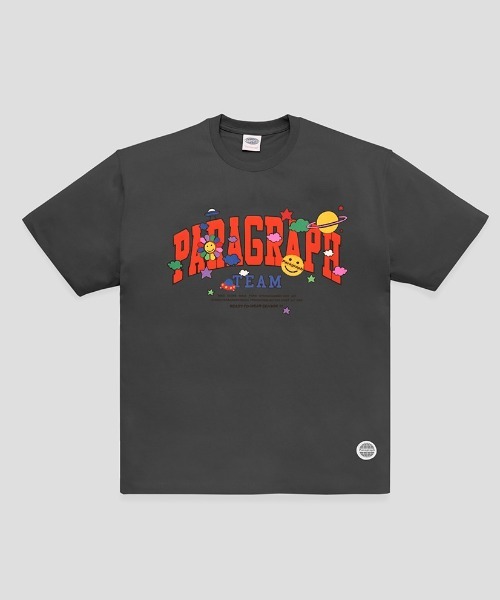 paragraph/パラグラフ』SMILE HAPPY T-SHIRT/スマイル ブランドロゴ 半袖Tシャツ  韓国ブランドセレクト│A'GEM/9×.KOM【公式】｜韓国・ストリートブランド通販サイト エージェムナイン ドットケーオーエム