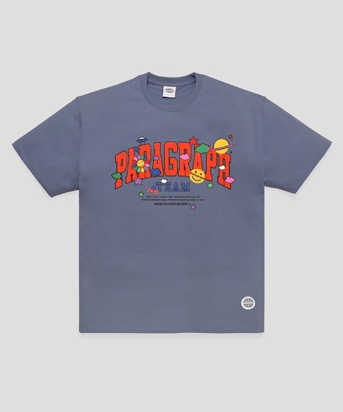 paragraph/パラグラフ』SMILE HAPPY T-SHIRT/スマイル ブランドロゴ 半袖Tシャツ  韓国ブランドセレクト│A'GEM/9×.KOM【公式】｜韓国・ストリートブランド通販サイト エージェムナイン ドットケーオーエム