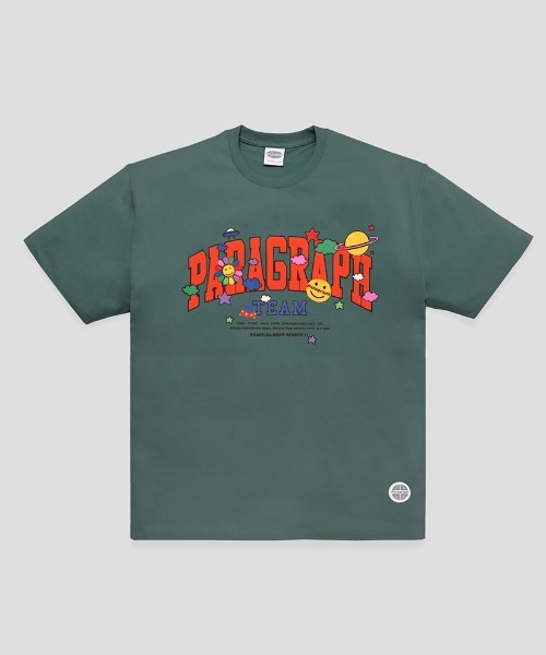 paragraph/パラグラフ』SMILE HAPPY T-SHIRT/スマイル ブランドロゴ 半袖Tシャツ  韓国ブランドセレクト│A'GEM/9×.KOM【公式】｜韓国・ストリートブランド通販サイト エージェムナイン ドットケーオーエム