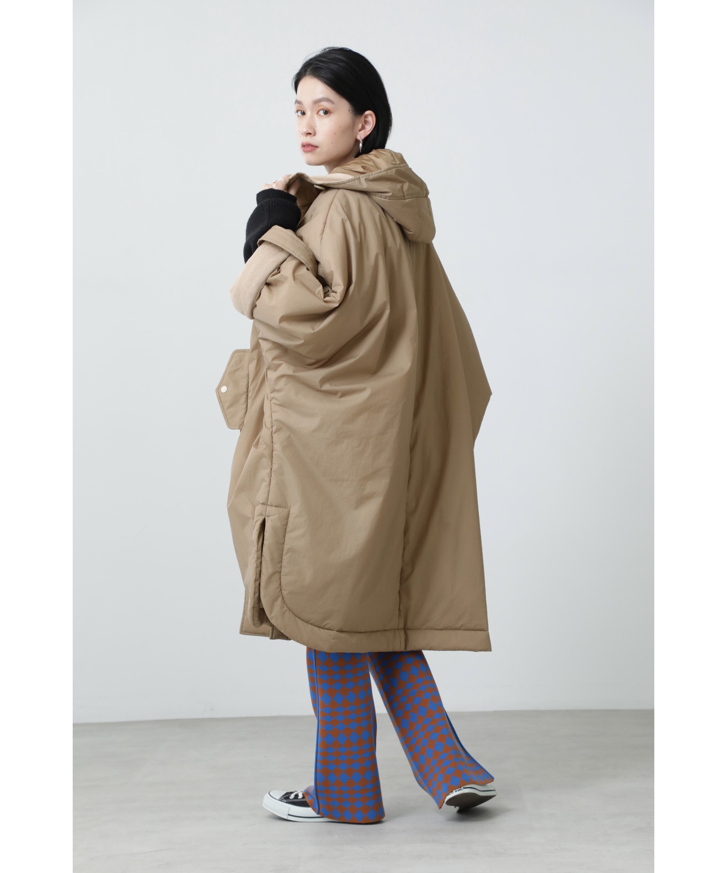 【美品】ROBERT GELLER NEWYORKコート　ポンチョ　ブラウン 楽天市場】スタンドカラーポンチョコート レディース アウター