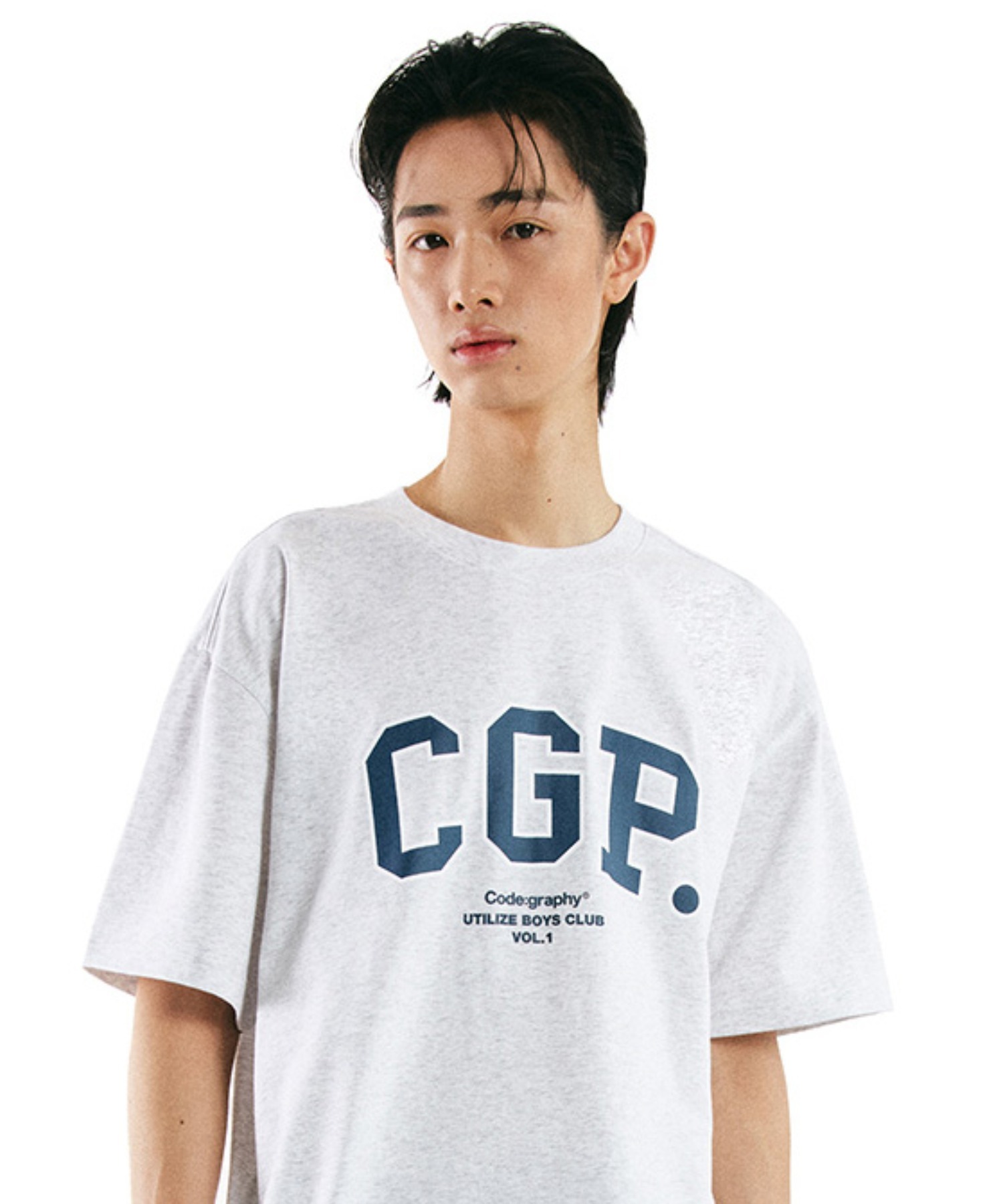 A'GEM/9 × .kom『Code:graphy/コードグラフィー』CGP Arch logo T-shirt/クールコットン素材 半袖Tシャツ