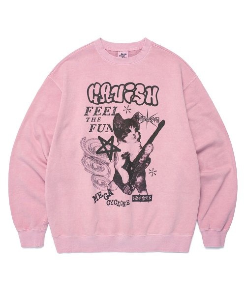 A'GEM/9 × .kom『CAVISH/カビシ』MEGA CYCLONE PIGMENT SWEATSHIRT