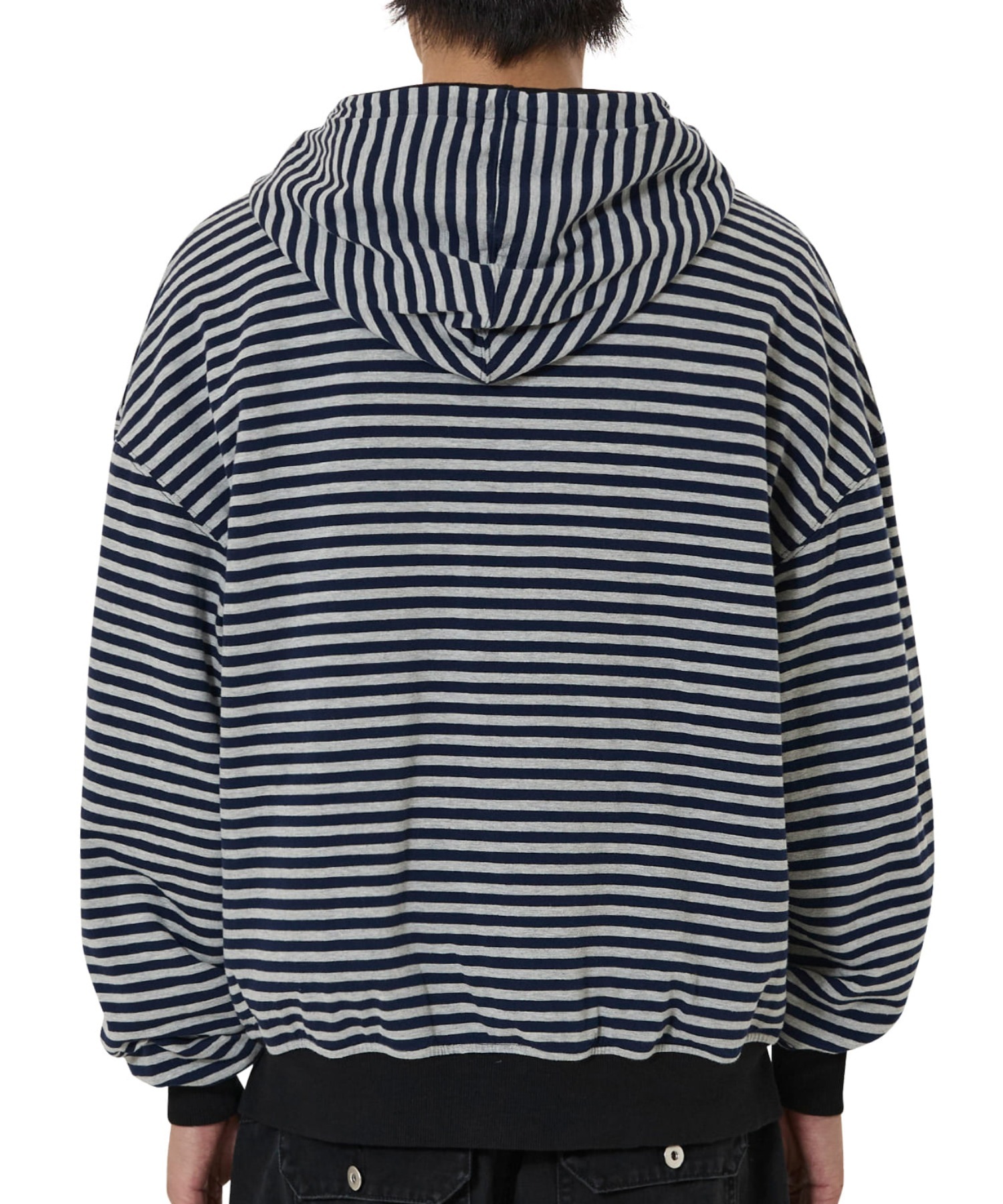 OY/オーワイ』REVERSIBLE STRIPE HOODIE ZIP UP/リバーシブルボーダー