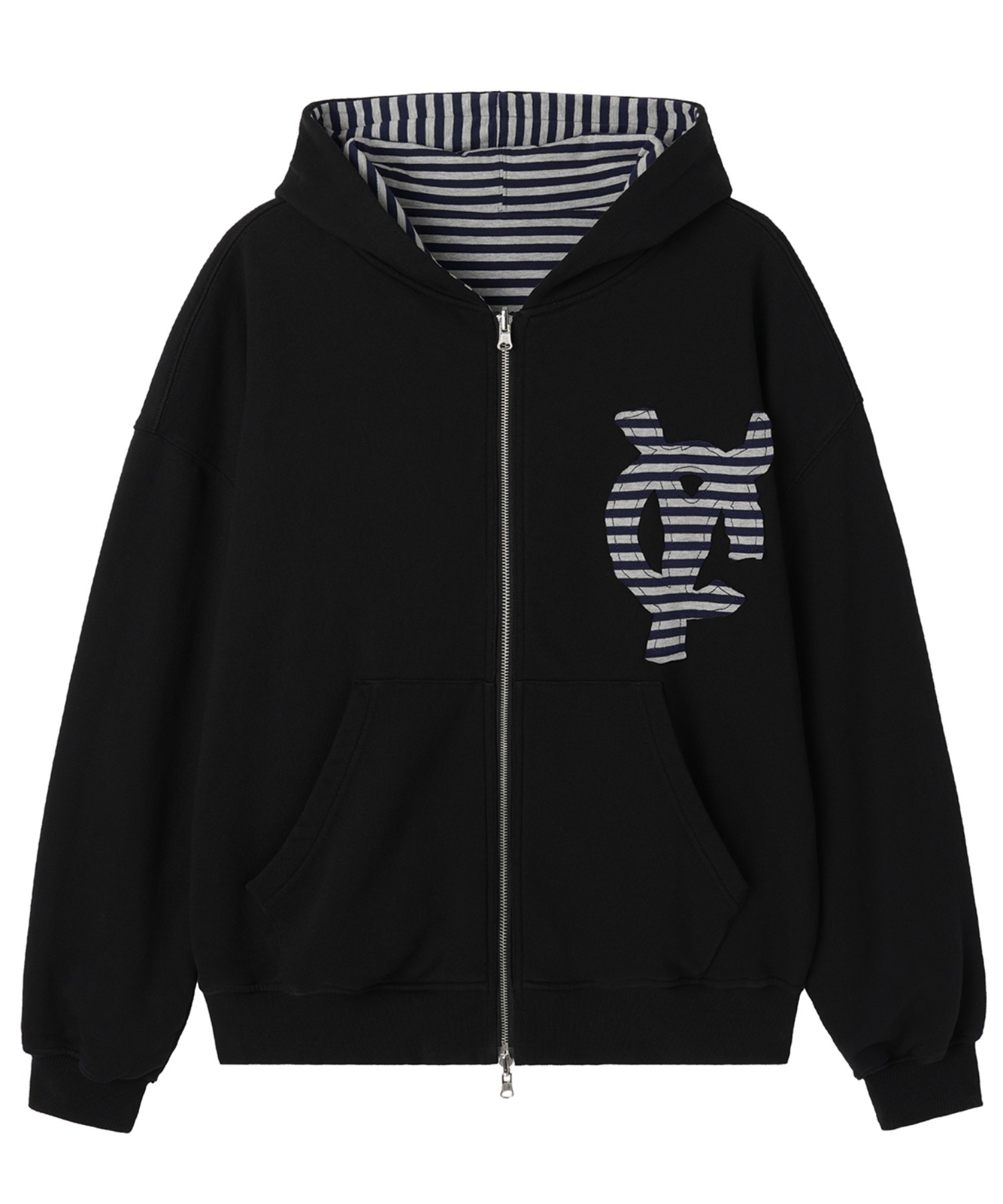OY/オーワイ』REVERSIBLE STRIPE HOODIE ZIP UP/リバーシブルボーダー
