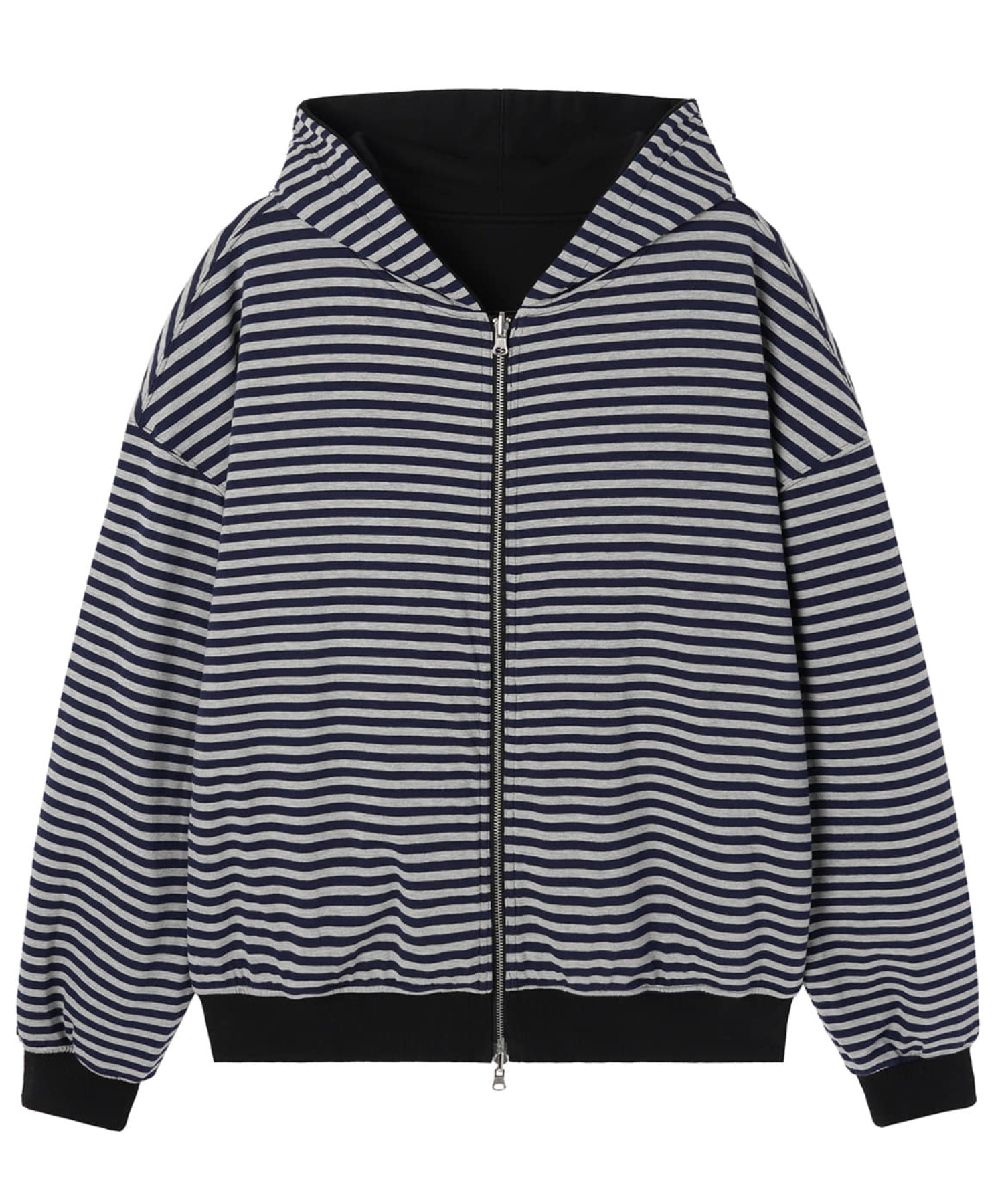 OY/オーワイ』REVERSIBLE STRIPE HOODIE ZIP UP/リバーシブルボーダー