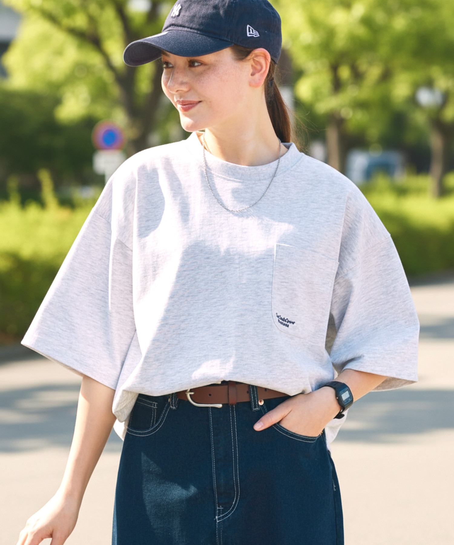 UVカット・汗ジミ防止＞ファンクショナルファブリック オーバーサイズ