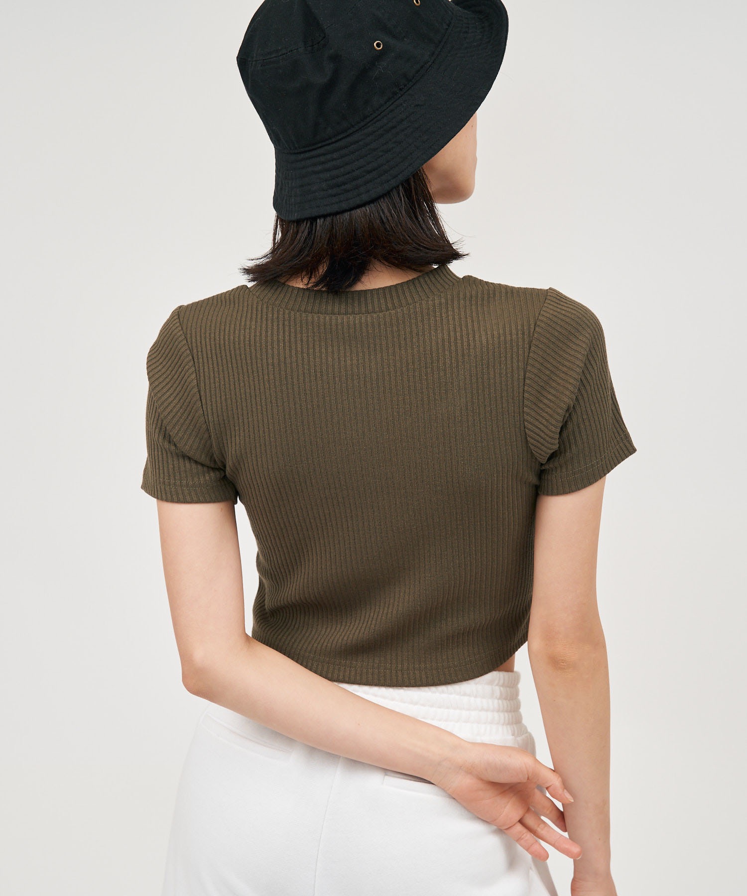 tシャツ 「MLB」変形バストオープンリブトップス レディース BACK TO THE FIELD tシャツ 「MLB」変形バストオープンリブ