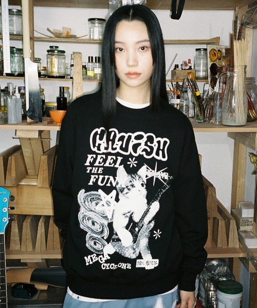 A'GEM/9 × .kom『CAVISH/カビシ』MEGA CYCLONE SWEATSHIRT/サイクロン