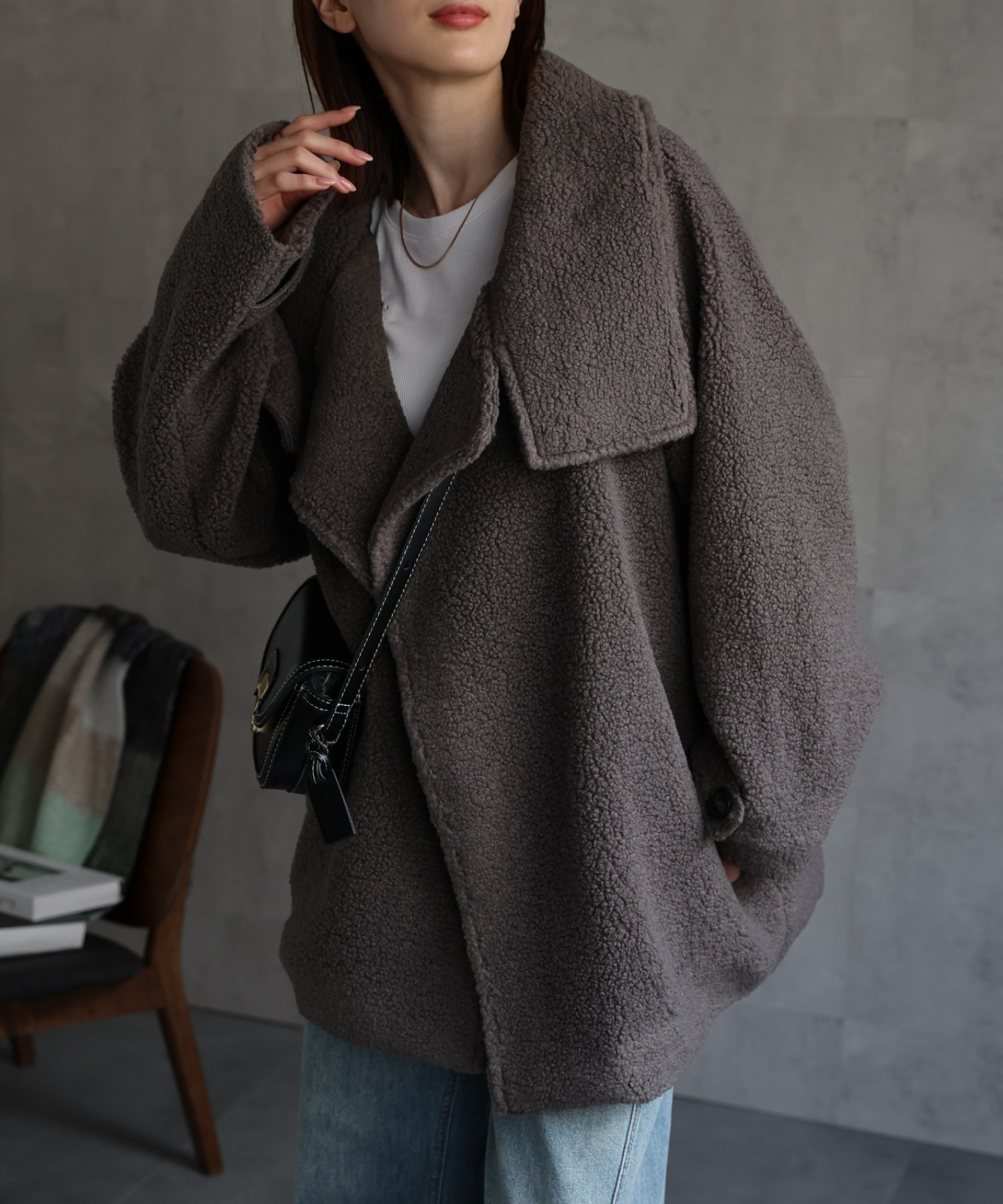 model:162cm着用サイズ：F