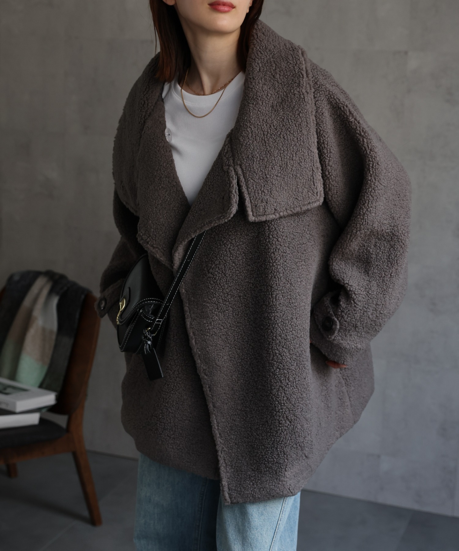model:162cm着用サイズ：F