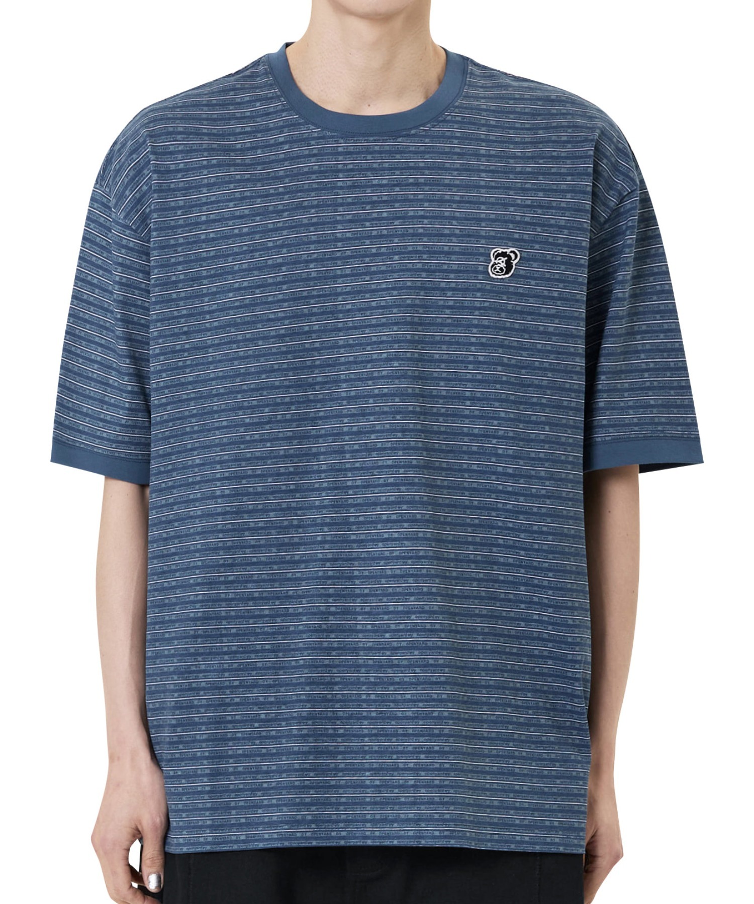 ★OY★LOGO STRIPE RINGER TEE - NAVY★正規品/韓国直送料込 OY/オーワイ』 LOGO STRIPE RINGER TEE/ロゴストライプリンガー