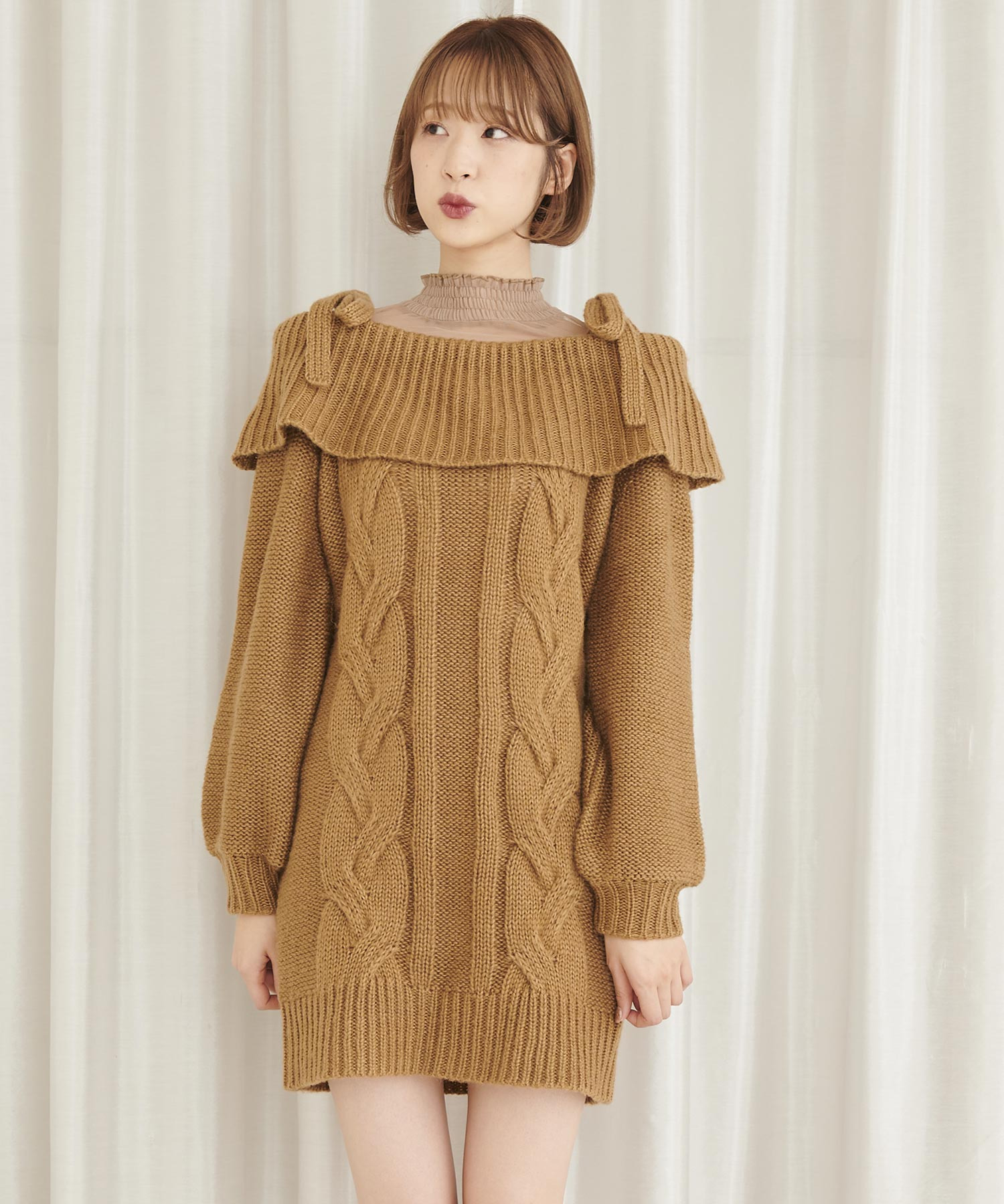 オフショルチュールニットワンピース Titty Co Titty Co Online Store ティティーアンドコーオンラインストア オフショルチュールニットワンピース Titty Co Titty Co Online Store ティティーアンドコーオンラインストア
