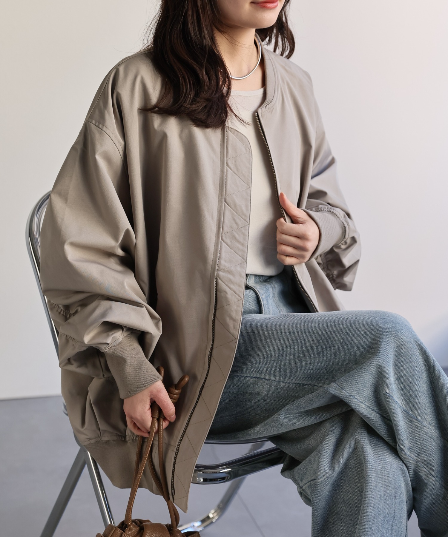 model：156cm 着用サイズ：FREE
