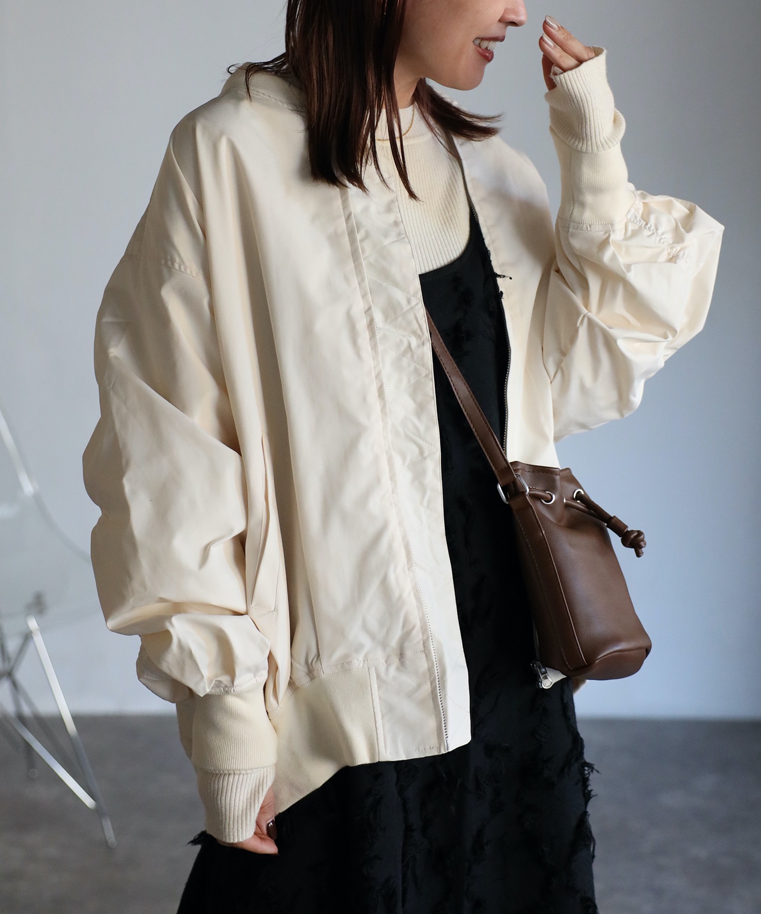 model:162cm  着用サイズ:FREE