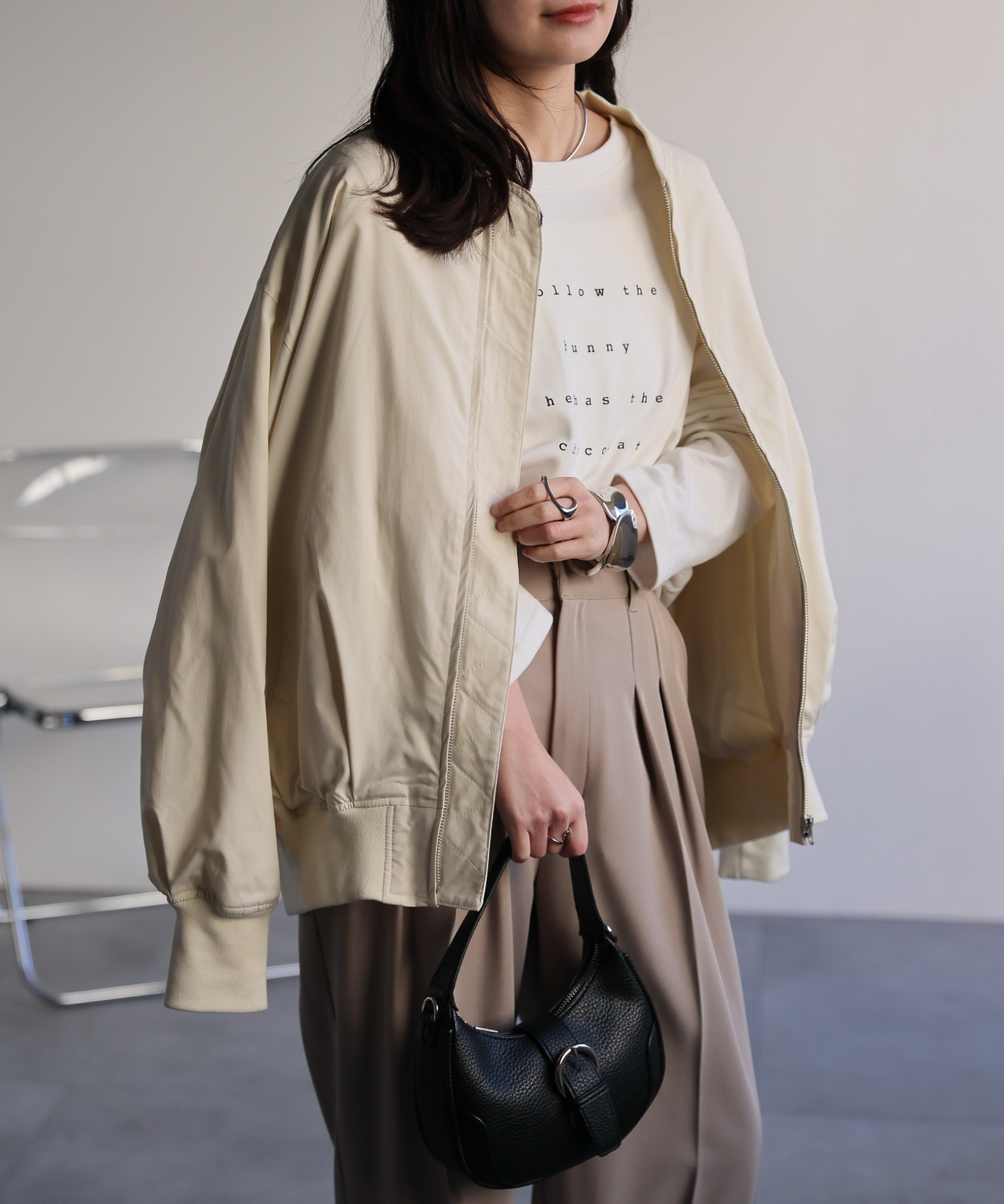 model：156cm 着用サイズ：FREE