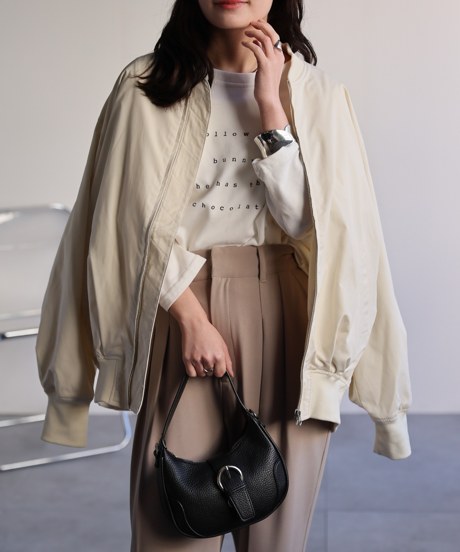model：156cm 着用サイズ：FREE